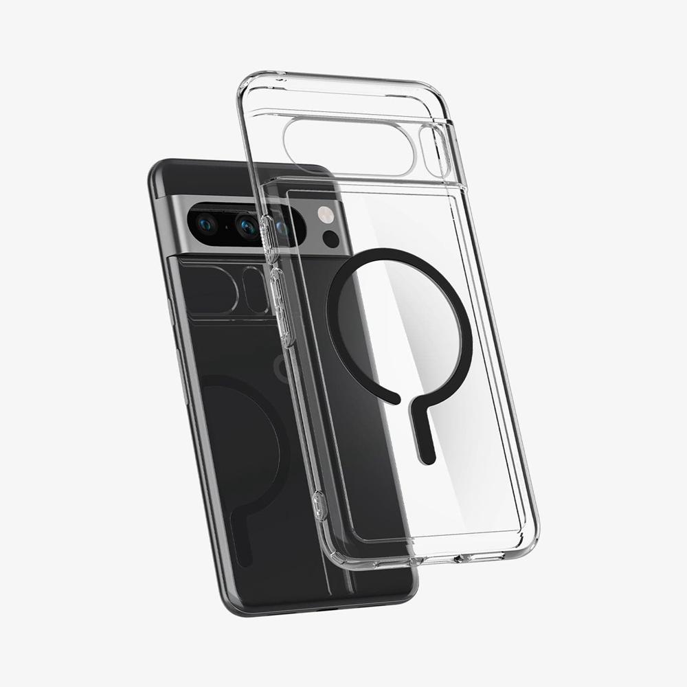 Spigen Ultra Hybrid Metal Ring (MagFit) Pixel 8 Pro Case Black | YDWU-06741