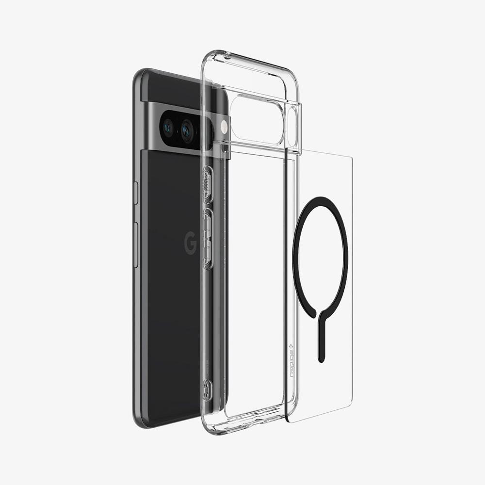 Spigen Ultra Hybrid Metal Ring (MagFit) Pixel 8 Pro Case Black | YDWU-06741