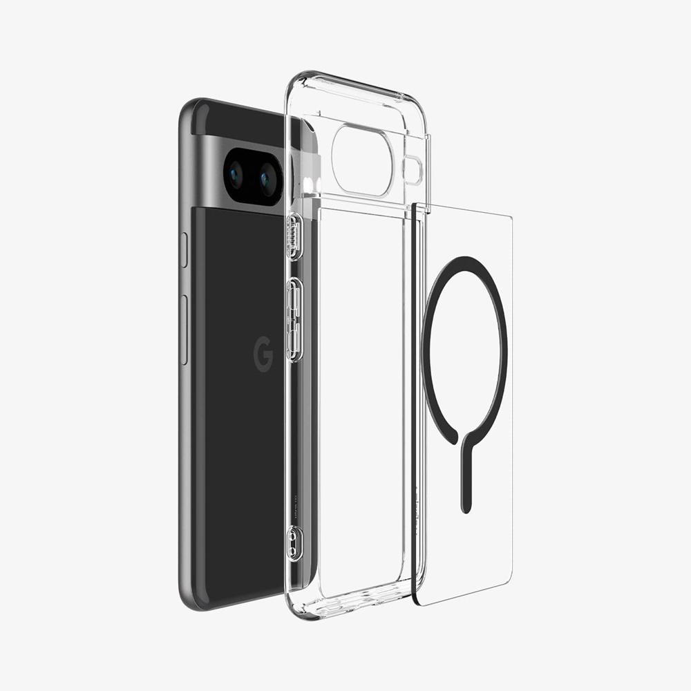 Spigen Ultra Hybrid Metal Ring (MagFit) Pixel 8 Case Black | ZDYL-63912