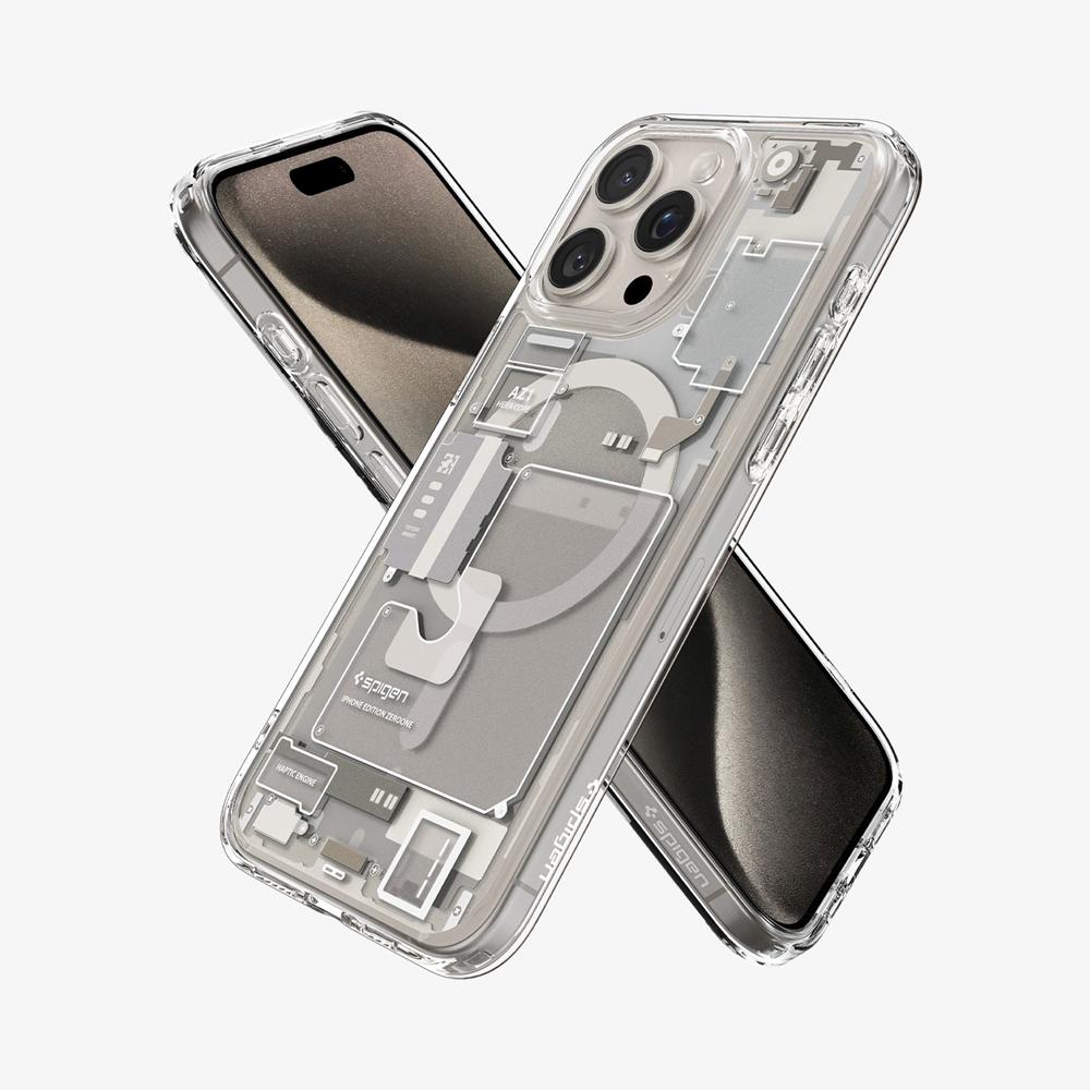 Spigen Ultra Hybrid Zero One (MagFit) Iphone 15 Pro Max Case Zero One Natural Titanium | PHBT-02138