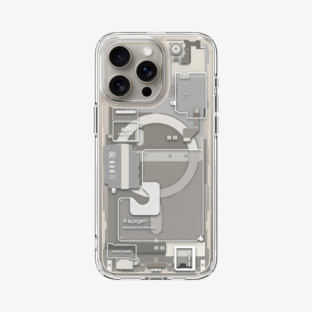 Spigen Ultra Hybrid Zero One (MagFit) Iphone 15 Pro Max Case Zero One Natural Titanium | PHBT-02138