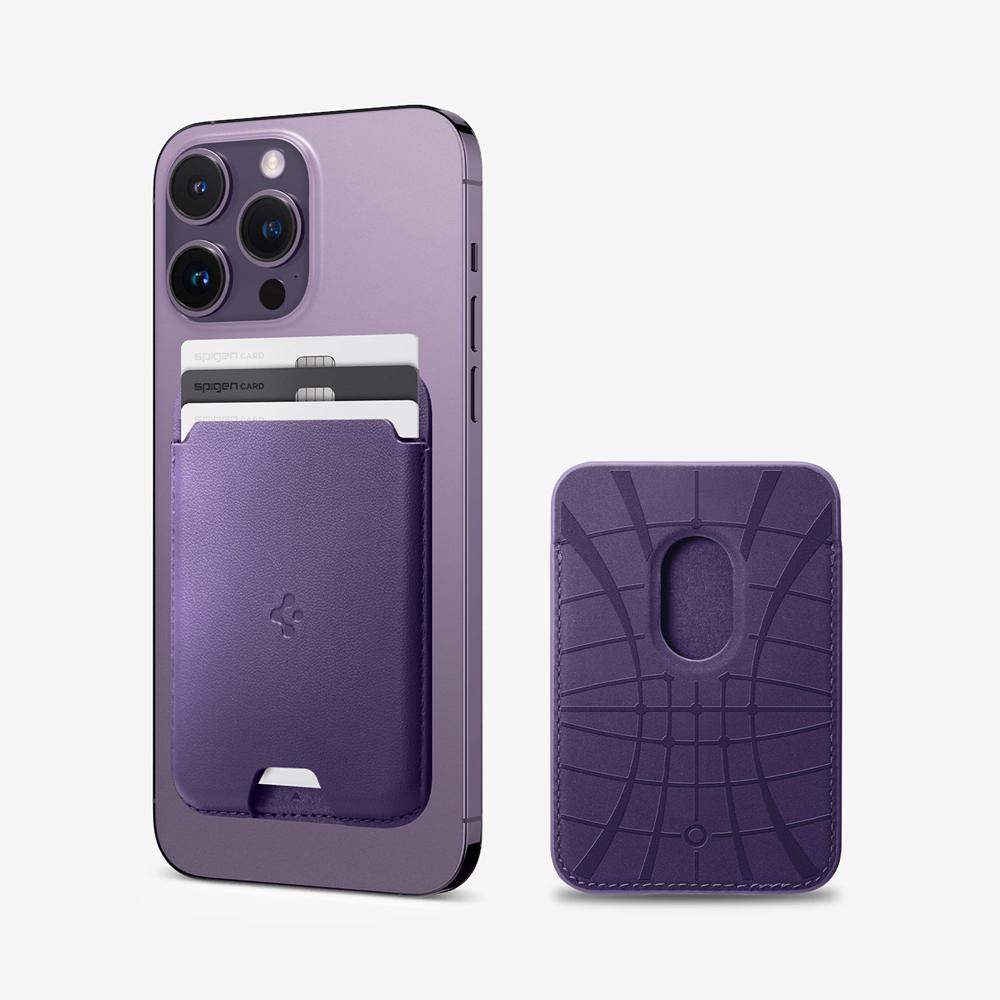 Spigen Valentinus | 3 Cards (MagFit) Magsafe Card Holder Purple | BTCH-64085