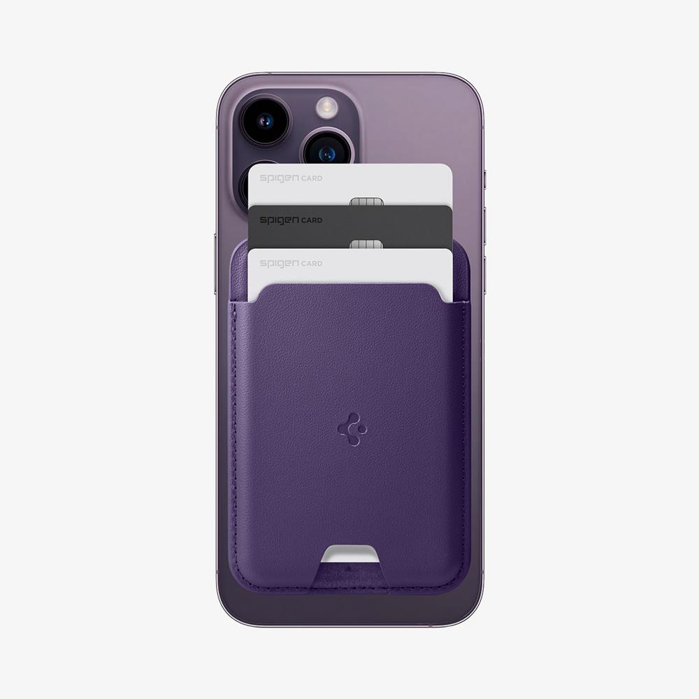 Spigen Valentinus | 3 Cards (MagFit) Magsafe Card Holder Purple | BTCH-64085