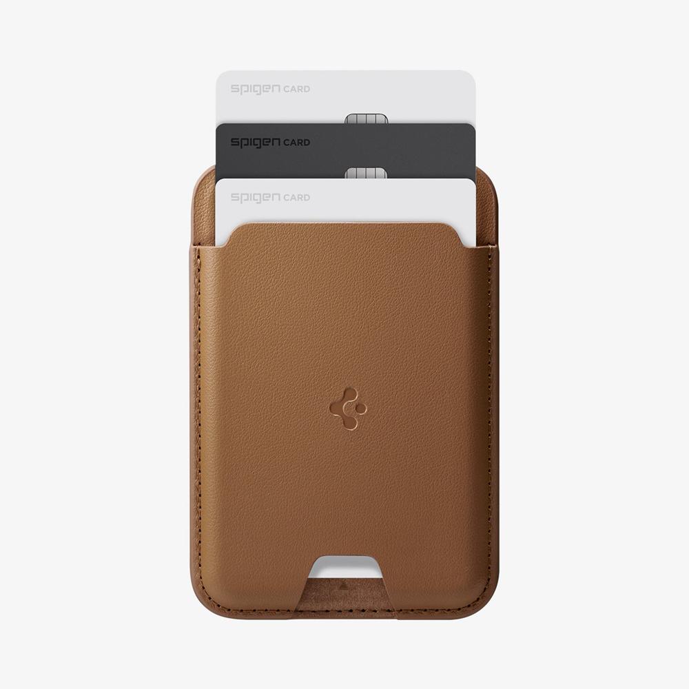 Spigen Valentinus | 3 Cards (MagFit) Magsafe Card Holder Brown | STYG-42719